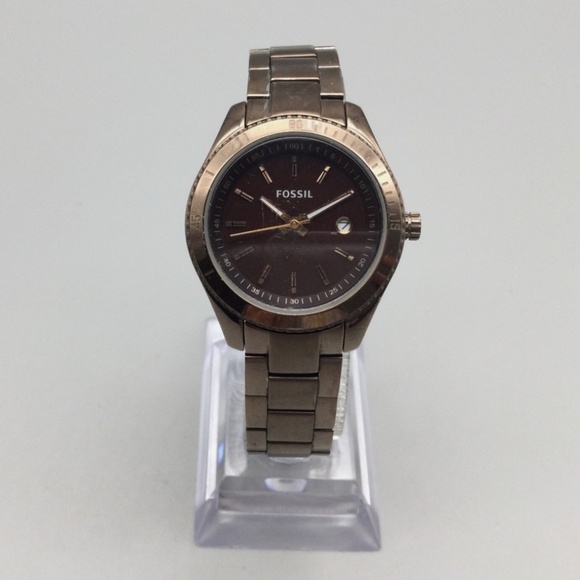 Fossil Mini Stella Watch Women 31mm Metallic Brown Date ES-3029 - Picture 1 of 4